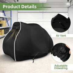 Riding Lawn Mower Cover, 600D UV & Dust & Water Resistant (72"L x 54"W x 46"H/Black)